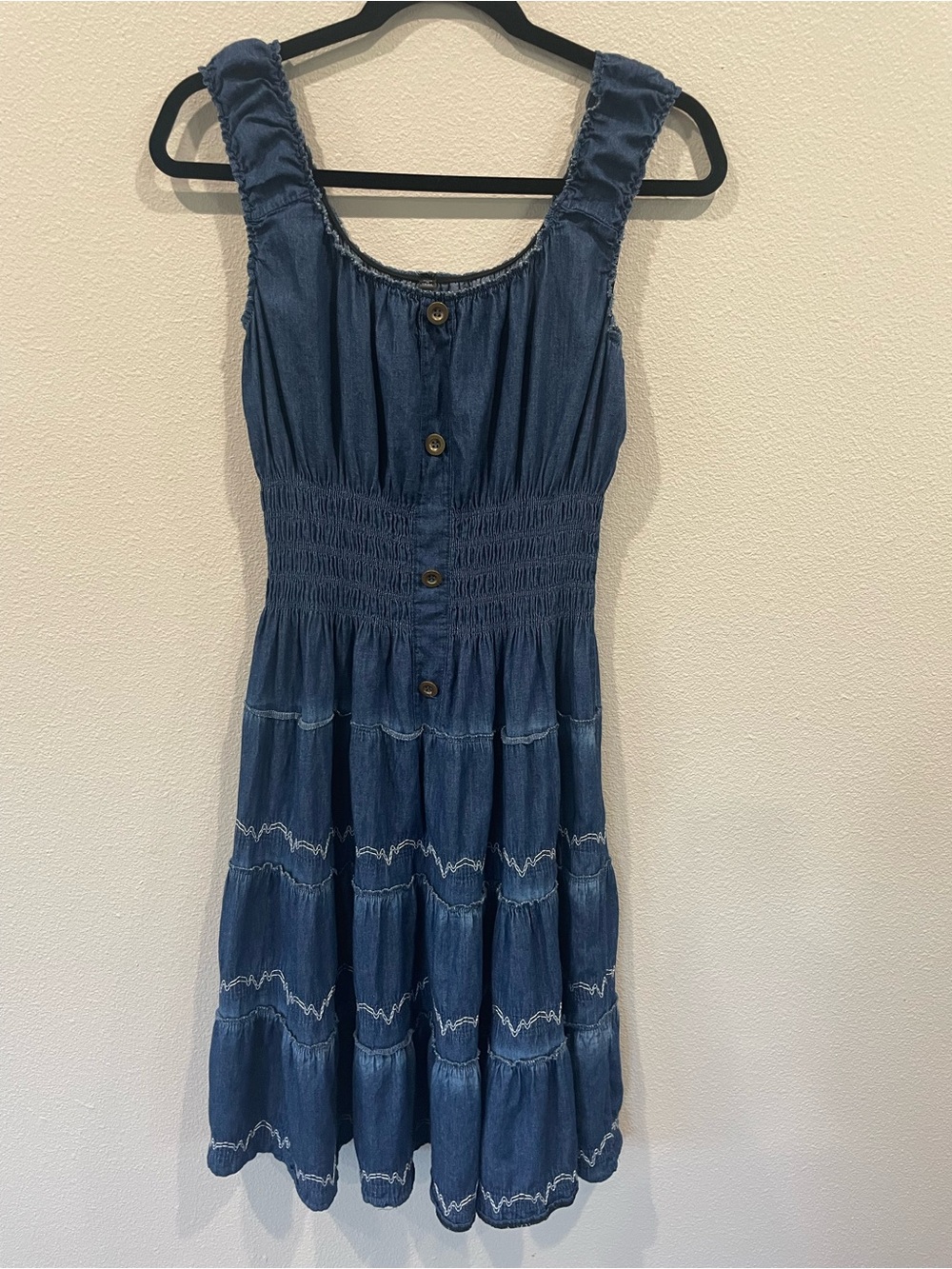 Lapis Blue Denim Sleeveless Dress